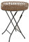 MICA Decorations Lagos Beistelltisch 70 cm Schilfrohr/Stahl braun/schwarz