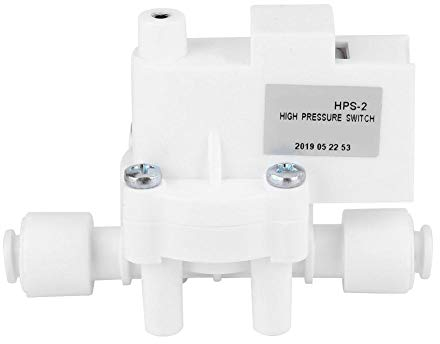 1/4 DC 24V Hochdruckschalter, für Pump RO Wasserinstallateure Umkehrosmosetank 0,25 MPa Aktion für Umkehrosmose RO Wassersystem, Wasseraufbereiter, reines Wasser, Maschine, Wasserspender usw.