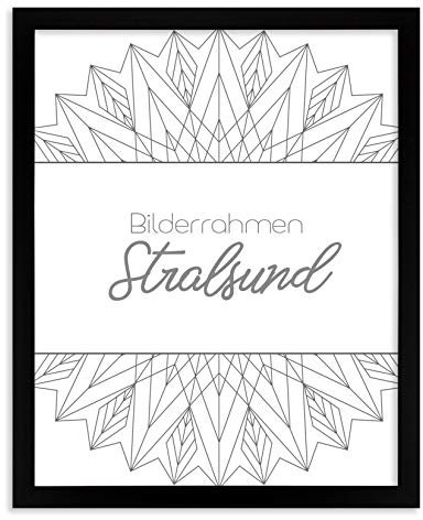 BIRAPA Stralsund Cadre photo en bois 60 x 60 cm en noir avec vitre en verre synthétique antireflet