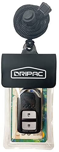 Dripac, wasserdichte Schutzhülle für Autoschlüssel, für Schlüssel, Ausweis, Kreditkarten, Geld, schwarz