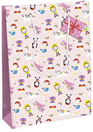 Clairefontaine 28788-2C - Geschenktüte L, ideal für Ihre Geschenke, 26,5x14xx33 cm, 210g, 1 Stück, Superheld