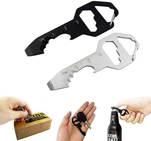Quesuc Ouvre-bouteille 2PCS, ouvre-bouteille en acier inoxydable avec forme de clé créative, ouvre-bouteille de bière drôle personnalisé, taille adaptée à votre portefeuille