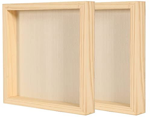 CENPEK 2er-Pack Holzplatten, unbehandelte Holz-Leinwand, Holztafeln zum Malen, Gieen, Kunst, Verwendung mit l, Acryl, 30 x 30 cm