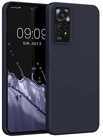 kwmobile Carcasa Compatible con Xiaomi Redmi Note 11 Pro/Note 11 Pro (5G) / Note 12 Pro (4G) Funda - Case TPU y Silicona antigolpes - Apto Carga inalámbrica - Azul turquí