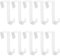 UFURMATE Over The Door Hooks, 10 Pcs Plastic Over The Door Hooks Hangers Durable Cabinet Door Hooks Organizer Over The Cupboard Drawer Hooks for Bathroom, Bedroom, Kitchen (White)