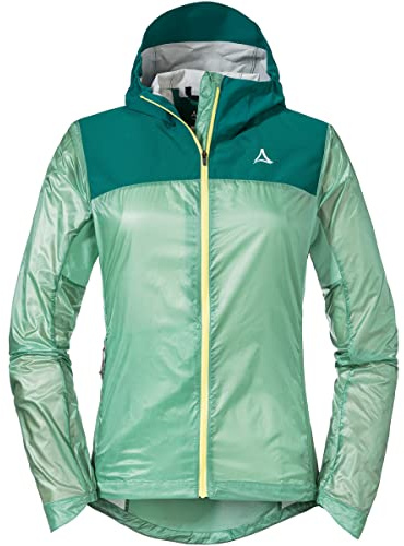 Schöffel Damen Hybrid Jkt Flow Trail L, extrem leichte, atmungsaktive MTB Jacke, wasserabweisende Fahrradjacke mit vorgeformten Ellbogen