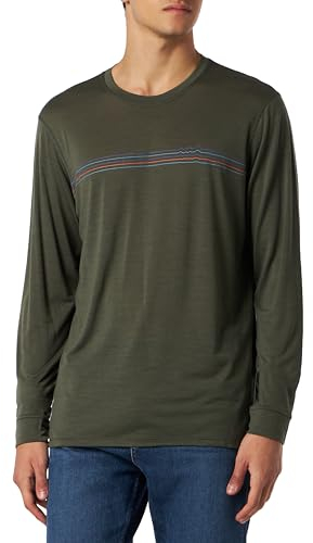 Patagonia Herren M's L/S Cap Cool Merino Graphic Shirt, Fitz Roy Fader: Basin Green, M