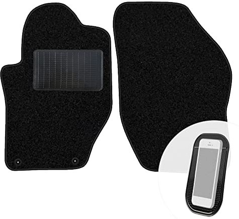 moto-MOLTICO Vorne Fußmatten Auto Velours Autoteppiche Schwarz Automatten Set 2-teilig passend für Peugeot 308 CC 2009-2013