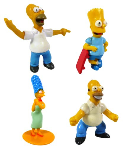 OPO 10 - Lot de 4 Figurines Simpson Homer, Marge, Bart : Voir Photos / LSIM1