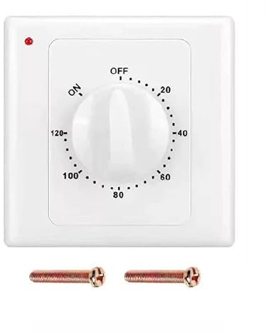 Taikuwu AC 220 V Interruptor temporizador bomba de alto rendimiento Control electrónico cuenta atrás mecánico temporizador Socket Time Switch 86 Panel (120min)