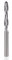 KEENTECH Router Bits CNC Solid Carbide Spiral Router Bit 2 Flute, 2D & 3D Carving Ball Tip, Up-Cut - 1/4 Shank, 1/4 Cutting Diameter, 1/8 Radius,1-1/2 Cutting Depth, 80mm Overall Length
