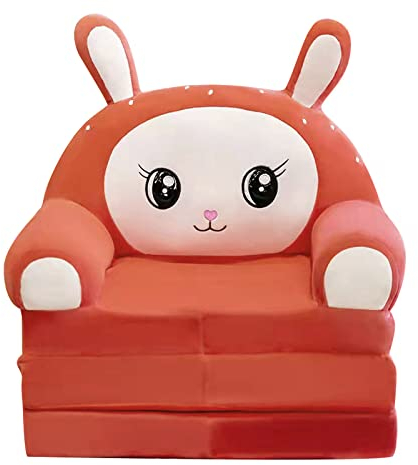 Rpporm Faltbarer Kinder-Sofa-Sessel 2 in 1 Mit Rückenlehne - Cute Comic Lazy Flip Up Sofa-Bett für Wohnzimmer - Zierkissen Mit Füllung Landhaus