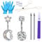 NIUSIMAN 14G Belly Button Piercing Kit With CZ Rings, Needles, Disposable Clamps and Navel Supplies