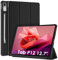 WD&CD Custodia Compatibile per Lenovo Tab P12 12.7, Ultra Sottile Smart Pelle Cover con Sonno/Sveglia la Funzione Compatibile per Lenovo Tab P12 12.7 Tablet - Nero