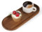 SUPAWAY Ovale Holz Serviertablett Holztablett aus Akazienholz Deko-Tablett Unikat Klein Holz-Tablett zum Dessert Snacks Kleinigkeiten Holztabletts für Heimdekoration, Café, Bar, Restaurant, 30x12x2 cm