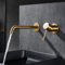 IMEX - Robinet de Lavabo Encastré Or Brossé | Vasque a Encastrer Salle de Bain avec Eau Froide et Chaude | Robinet Mitigeur Mural Économie D'eau | Série Monza
