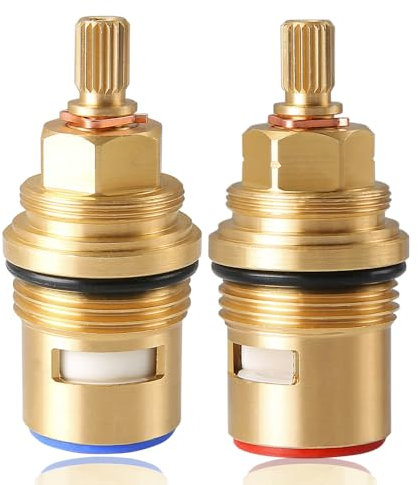 Keramik-Kartusche, kompatibel mit Grohe 45882000, 45883000 Kartuschen, Wasserhahnkartuschen Ersatzteile, Badezimmer-Wasserhahn-Kartusche, Ersatz für kaltes und heißes Wasser für Keramikkartuschen, 2