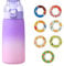 Air Flasche, 600ML Trinkflasche Mit 7 Geschmack Pods BPA-frei Tritan Wasserflasche für Sport Fitness Laufen (D)