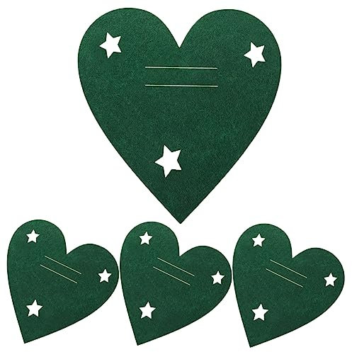 Cabilock 4 Teiliges Weihnachtsbesteck Set Mit Herz Und Besteckset Besteck Besteckhalter Aufbewahrungstaschen Für Geschirr Bestecktaschen Für Party Weihnachten Und Gabeltasche