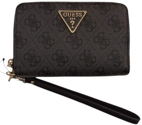 GUESS Laurel SLG Medium Double Zip Wallet M Coal Logo