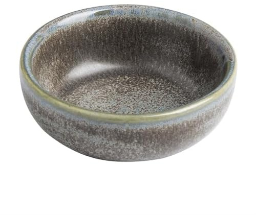 Olympia Ember Porcelain Dipping Dishes 78mm, Pack of 8, Blue | Stackable design saves cupboard space and vitrified glaze resists rim chipping. Fully dishwasher safe for quick cleaning.