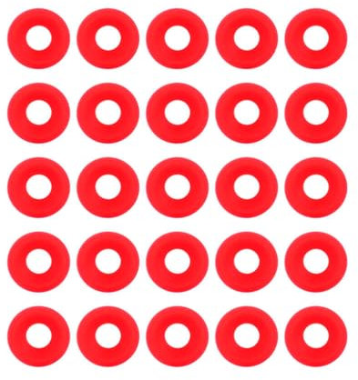 25Pcs Red Silicone Grolsch Gaskets,Seal Safe Rubber Rings Washer Replacement for Swing Flip Top Bottle Home Brew Beer Bottle