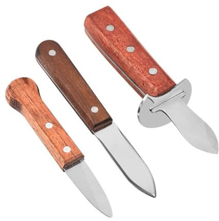 Cabilock 3pièces Outils pour Huîtres Couteaux pour Écailler Fruits De Mer Styles Aléatoires