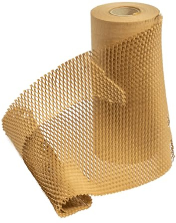 Schrenzpapier, Wabenpapier, Geschredderte Wellpappe, Luftpolsterfolie, Rollenwellpappe Füllmaterial Verpackungsmaterial (Wabenpapier - 50cm x 250m)