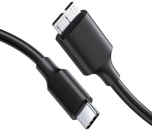 AlyKets Cavo Micro USB 3.0, Cavo da USB 3.0 Tipo C Maschio a Micro B per Disco Rigido Esterno Portatile WD My Passport e Elements, per Toshiba, Seagate, Samsung, Disco Rigido per Fotocamera Ecc