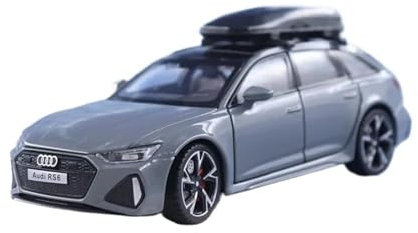 YCNXEB Miniatur Modelle 1 32 Für Audi RS6 Simulation Diecast Metalllegierung Modellauto Sound Light Pull Back Auto-Enthusiasten Sammlung Geschenke Originalgetreue Nachbildung(Gray)