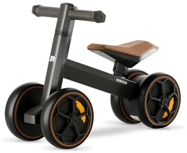 Deryan Dex Lauflernrad – 2-in-1 Balance Bike – ab 2 Jahre – höhenverstellbar – leichtes Aluminium – rutschfeste Eva-Räder – Schwarz