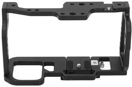 KIMISS Cage Complète de Caméra avec Trous de Filetage 1/4 3/8, Stabilisateur de Plate-Forme de Montage sur Chaussure Froide pour BMPCC 4K 6K, Alliage D'aluminium, Accessoires Vidéo