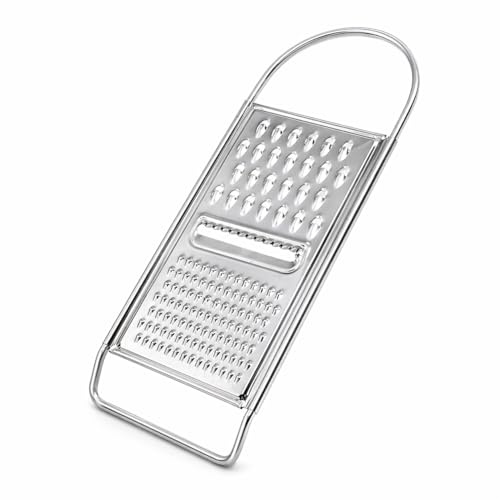 Stainless Steel Kitchen Grater, 3 Way Flat Hand Grater, Cheese Nutmeg Zest, 500g
