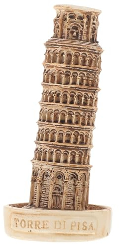 VERDANVERSE Miniatur Turm von Pisa Resin Gebäude Modell mit Stabilität und Feinheit als Italienische Dekoration für Schreibtisch und Regal
