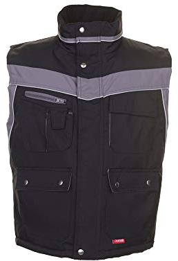Planam 2580040 Plaline Winterweste, Schwarz/Zink, Größe XS