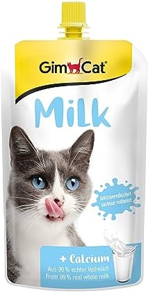 GimCat Milk - Katzenmilch aus echter laktosereduzierter Vollmilch mit Calcium für gesunde Knochen - 1 Beutel (1 x 200 ml)