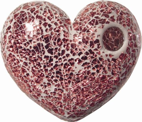 Safety Mosaik Platte Eisglas Spiegel Rosa 15x20cm