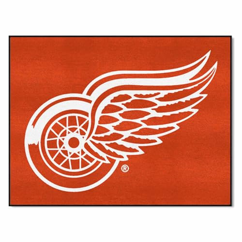 FANMATS - 10377 NHL Detroit Red Wings Nylon Face All-Star Teppich 86,4 x 114,3 cm