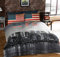New York King Size Bettbezug und 2 Kissenbezüge Bett-Set Bettwäsche Betten NYC