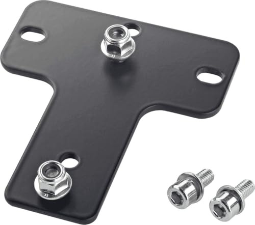 K&M Konig & Meyer 24359.000.55 Speaker Wall T-Mount Bracket | Horizontal or Vertical | Steel Speaker Mounting Plate for Ceiling or Wall | Home Theater Speaker Plate | Black | 0.67” x 5.75” x 8.23”