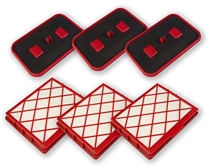 eVendix Sparangebot: 3 HEPA H12 Filter Hygiene Mikrofilter + 3 Aktiv Kohlefilter Lux 1, Lux 1 Classic, Lux 1 Royal, Lux D 820
