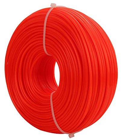 STARVAST Strimmer Wire 2.4mm x 100m, Heavy Duty Strimmer Line, Round Core Nylon Trimmer Line Brush Cutter Wire Cord - Orange