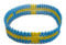 Crazily Creatives Hand Made Country Flag Beaded Bracelet Band (Sweden)