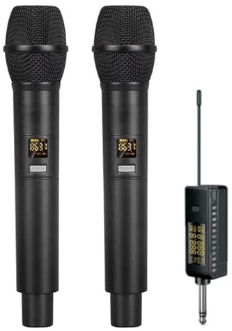E-Lektron U-2 universal doppel Funkmikrofon System Set UHF mit mini Ansteck-Empfänger