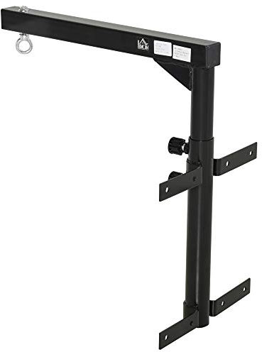 HOMCOM Support Sac de Boxe Fixation Sac de Frappe Hauteur réglable Charge Max. 100 Kg Acier Noir