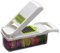 Vegetable Cutter Slicer Kitchen Accessories Fruit Cutter Potato Peeler Carrot Cheese Grater Vegetable Slicer Chopper (White)