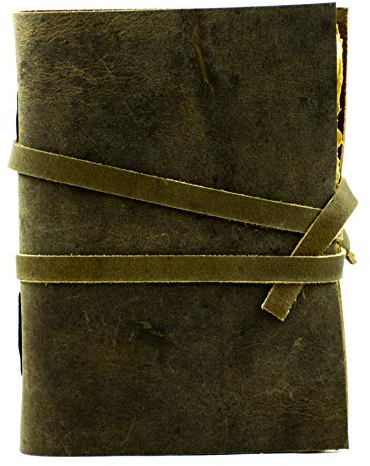 OVERDOSE Deckle Brown Vintage Leder Journal verbrannt Büttenrand Vintage Papier handgemacht gebunden schreiben Journal Organizer Planer Tagebuch 5X7 inches | 12 x 17 cm