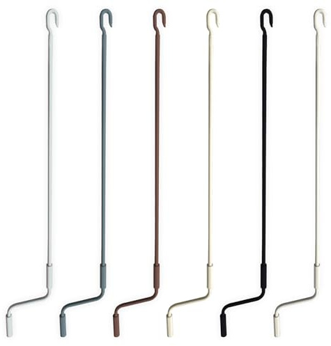 Sonnenschirmstange aus verzinktem Eisen 150 cm, Bedienstange für Sonnenschirme mit ergonomischem Kunststoffgriff, Sonnenschirmstange, Durchmesser 1,5 cm (Grau)