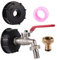 FOGWOWO 1/2 IBC Adapter S60X6, IBC Tank Zubehör 1/2 IBC Kugelauslaufhahn Gartenhahn mit 3/4 '' Messing Innengewinde Schlauchanschluss für IBC Container 1000l,Regenwassertank
