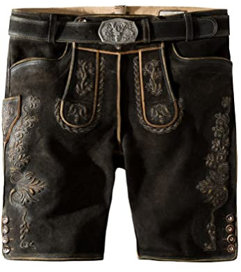 Stockerpoint Herren Oliver Trachtenlederhose, moor gespeckt, 56